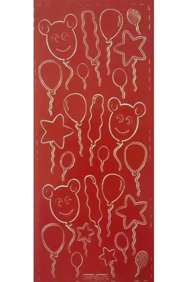 Galeria Hobby Stiker a�urowy czerwony 10x23cm