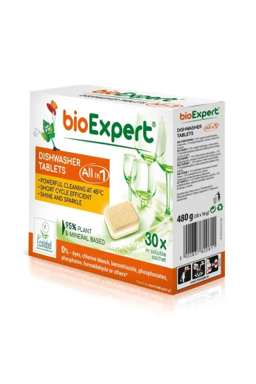 bioExpert Ekologiczne tabletki do zmywarki All in 1 (uszkodzone opakowanie) 30 szt.