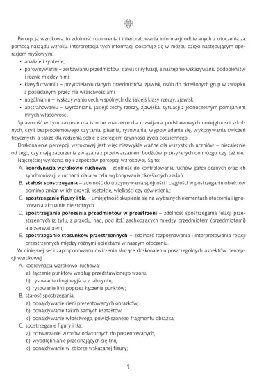 Trening percepcji wzrokowej. Cz�� A. �wiczenia doskonal�ce koordynacj� wzrokowo-ruchow�. R�ka i oko - Kazimierz S�upek