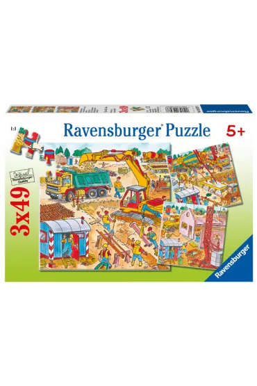 Puzzle Budowa domu 3x49 el * Ravensburger