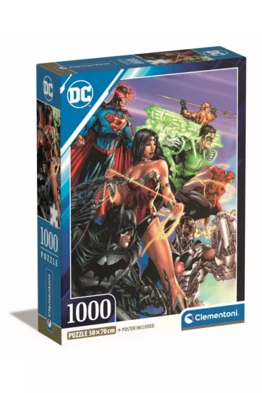 Puzzle 1000 el. Compact Dc Comics Justice League Clementoni