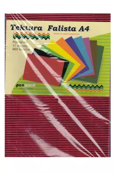 Penword Tektura falista metalic A4 10 kolor�w