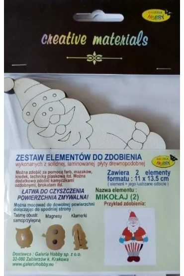 Zestaw do zdobienia ze sklejki Miko�aj Galeria Hobby
