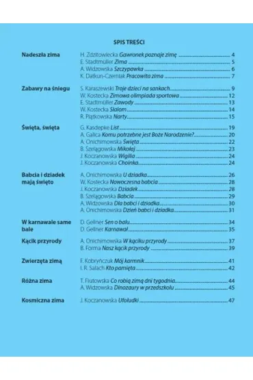 Wiersze i opowiadania Zima