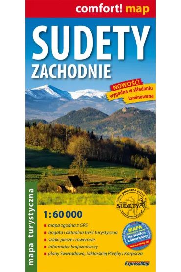Sudety Zachodnie laminowana mapa turystyczna 1:60 000