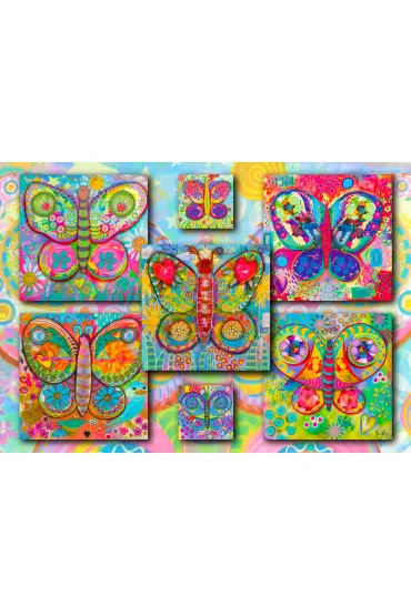 Puzzle 1000 el. Kolorowe motyle Enjoy