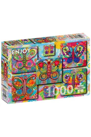 Puzzle 1000 el. Kolorowe motyle Enjoy