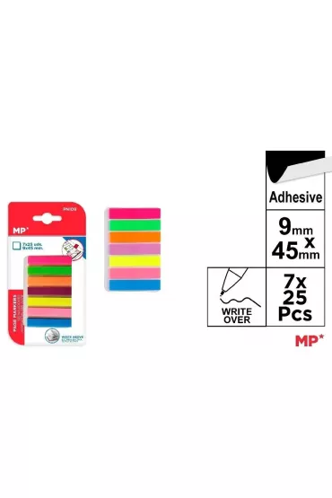 Mp Main Paper Zak�adki indeksuj�ce fluor 45x9mm 7x25szt
