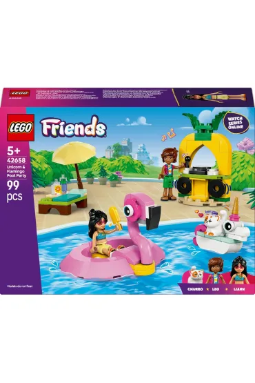 LEGO Friends Impreza na basenie z jednoro�cem i flamingiem 42658