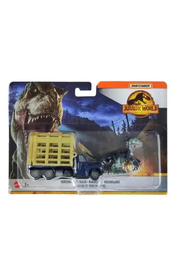Matchbox Jurassic World Transporter z Terizinozaur Mattel