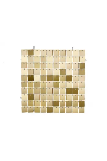 PartyDeco Panel cekinowy kwadraty jasny z�oty 30x30cm