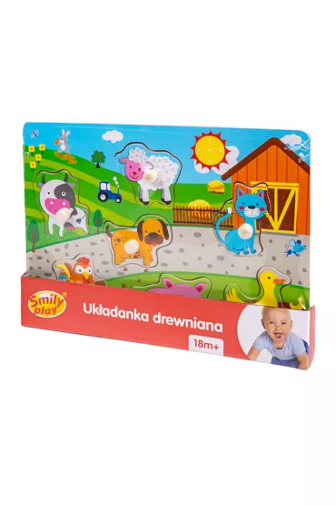 Uk�adanka drewniana Zagroda Smily Play