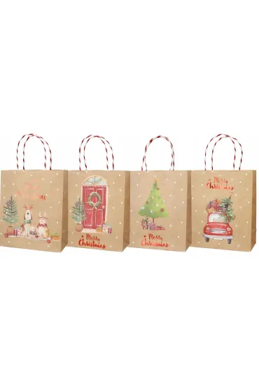 incood. Torba prezentowa 32x42 cm Kraft Auto, choinka