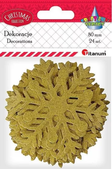 Titanum Naklejki papierowe p�atki �niegu 24 szt.