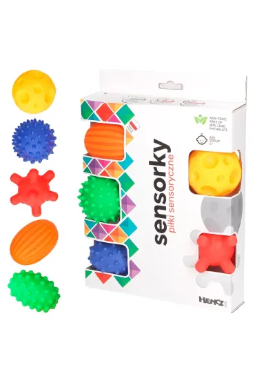 Pi�ki sensoryczne 5 szt Hencz Toys