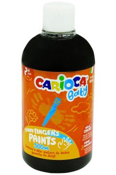 Farba Carioca baby do malowania palcami 500 ml czarna