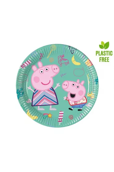 Talerzyki papierowe �winka Peppa 20cm 8 szt.