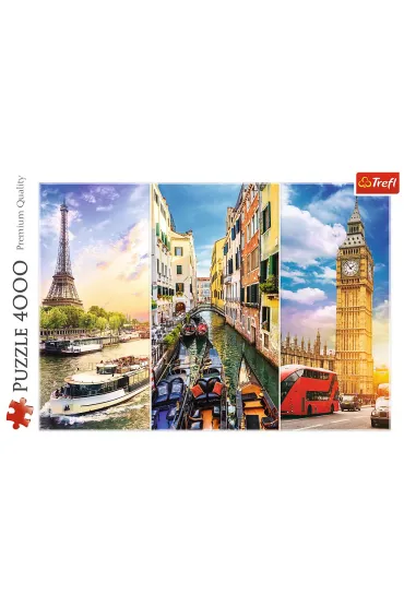 Puzzle 4000 el. Wycieczka po Europie Trefl