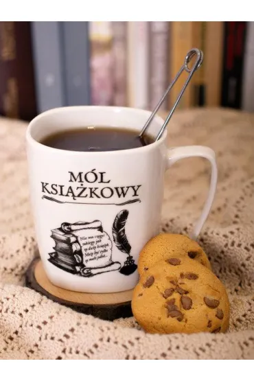 Nadwyraz.com Kubek ceramiczny bia�y M�l ksi��kowy