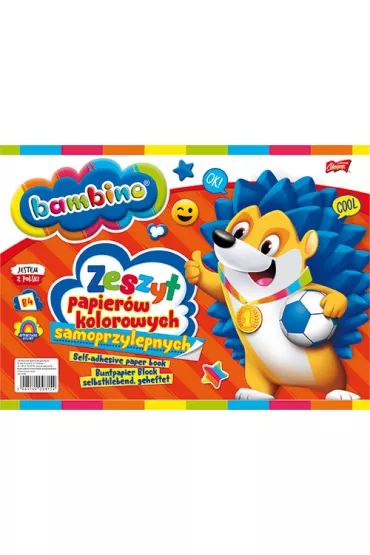 St. Majewski Zeszyt papier�w kolorowych samoprzylepnych B4 Bambino 8 kartek