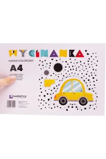 Zeszyt papier�w kolorowych wycinanka A4 8k WEKTOR