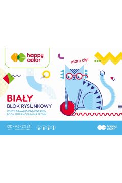 Happy Color Blok rysunkowy A3 biay 20 kartek