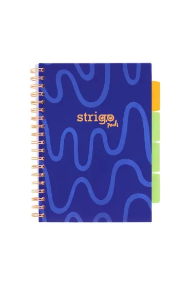 Strigo Ko�ozeszyt Pads B5 Neon granatowy kratka 100 kartek