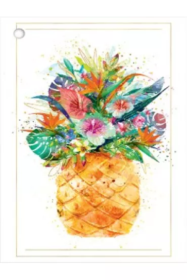 Henry Karnet B8 mini Ananas z kwiatami