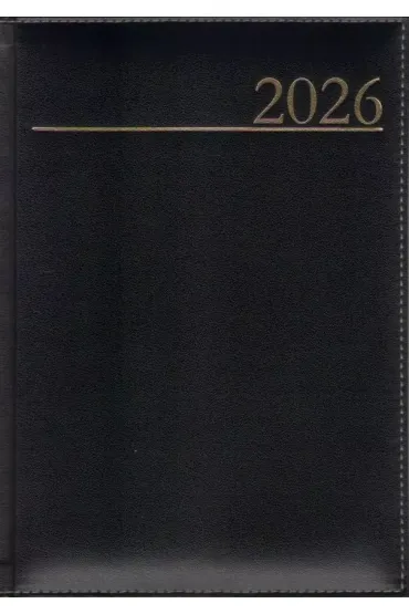 Kalendarz 2026 A5 dzienny Madrid czarny