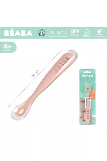 Beaba yeczka silikonowa old pink 4 m+