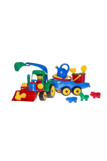 Koparka z przyczep� i kompletem mini 10el Hemar Family