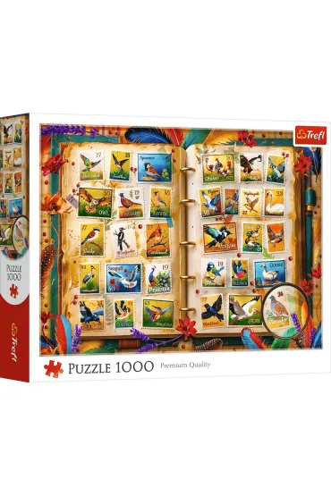 Puzzle 1000 element�w Kolekcja Znaczk�w-Atlas Ptak�w TREFL 10979 TR