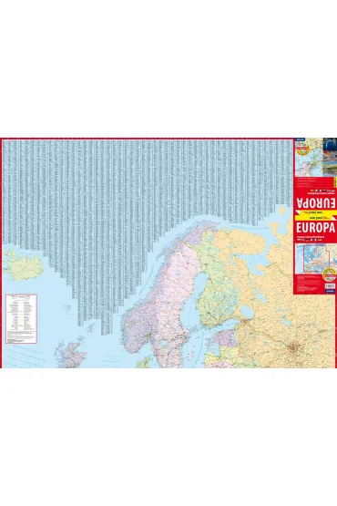 Europa mapa samochodowa 1:4 000 000