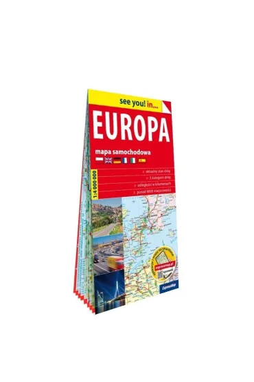 Europa mapa samochodowa 1:4 000 000