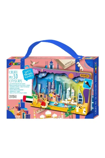 Puzzle drewniane 3D - Stw�rz pejza� miejski Dubaj Avenir