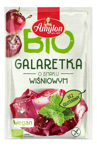 Amylon Galaretka o smaku wi�niowym bezglutenowa 40 g Bio