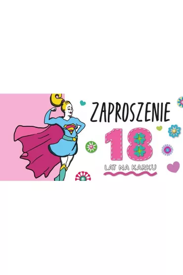 Henry Zaproszenie Urodziny 18 Dziewczyna 5 szt.