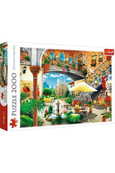 Puzzle 2000 el. Widok na Barcelon� Trefl