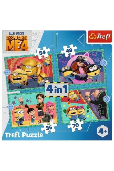 Puzzle 4w1 - Zwariowane Minionki (35+48+54+70 el.) Trefl
