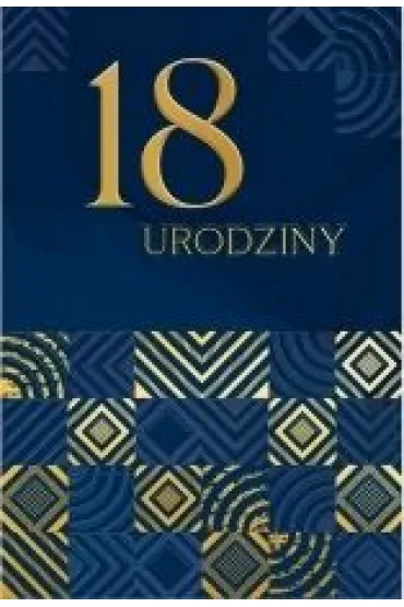 Karnet B6 LUX 18 urodziny, granatowe - Dl Kk