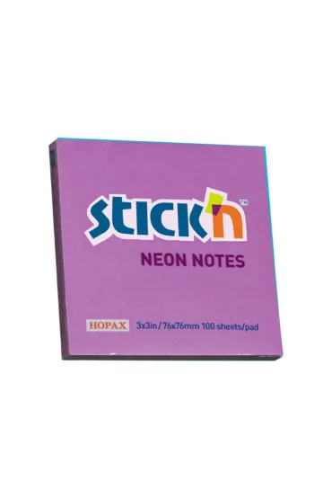 Stickn Notes samoprzylepny fioletowy neon 76x76mm 100 kartek