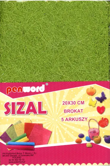 Polsirhurt Sizal w arkuszach brokatowy 20x30 '5