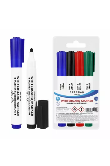Starpak Marker permanentny okr�g�y w etui 4 szt.