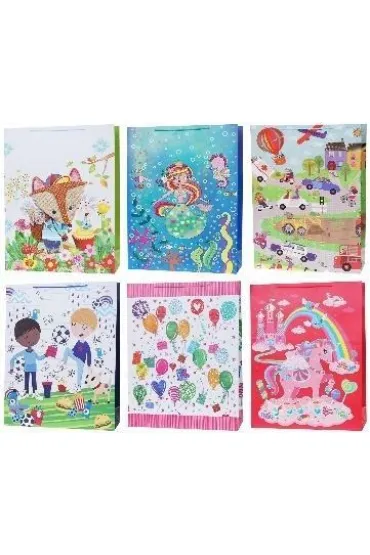 Rozette Torebka ozdobna szerokie dno mix 51x72x18cm