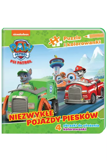 Niezwyk�e pojazdy piesk�w. Puzzle i kolorowanki. Psi Patrol