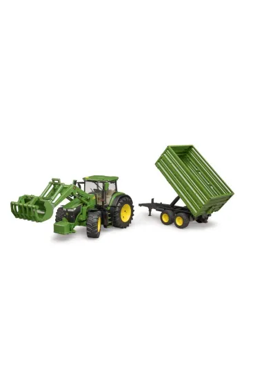 Traktor John Deere 7R 350 z �adowaczem i przyczep� Bruder