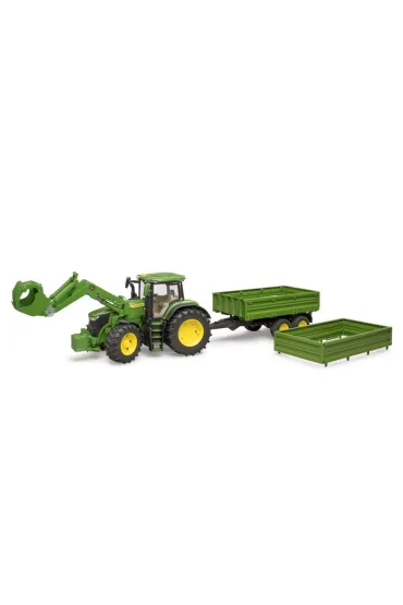 Traktor John Deere 7R 350 z �adowaczem i przyczep� Bruder