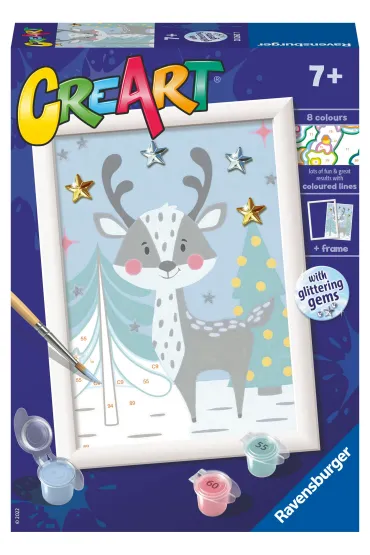 Malowanie po numerach CreArt - Zimowy jelonek Ravensburger