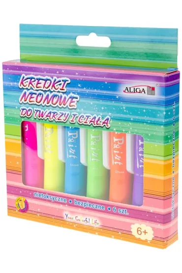 Aliga Kredki do twarzy neonowe 6 kolor�w