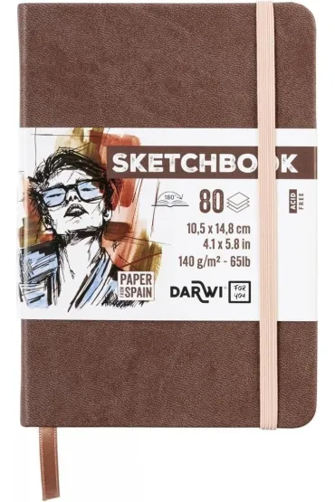 Darwi Szkicownik A6 140g br�zowy